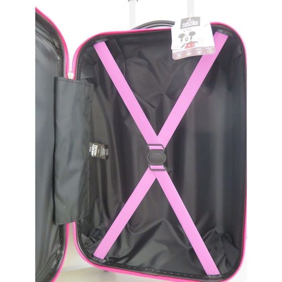 Disney Minnie/Mickey Mouse Hardshell Spinner Luggage 20” Upright Suitcase - Picture 6 of 12